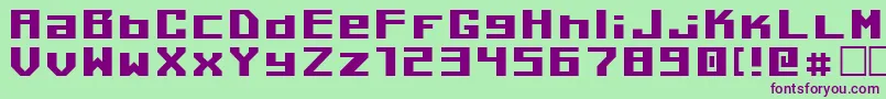 Kiloton1 Font – Purple Fonts on Green Background