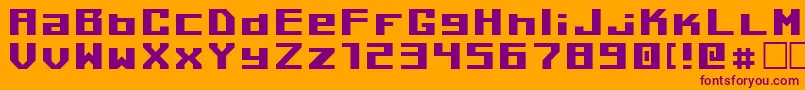 Kiloton1 Font – Purple Fonts on Orange Background