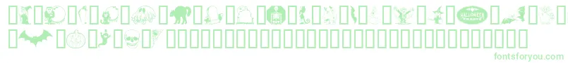 Kiddyhalloween Font – Green Fonts on White Background