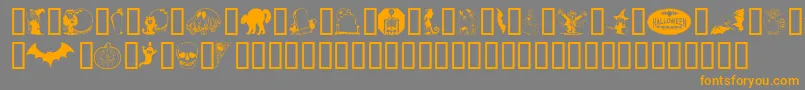 Kiddyhalloween Font – Orange Fonts on Gray Background