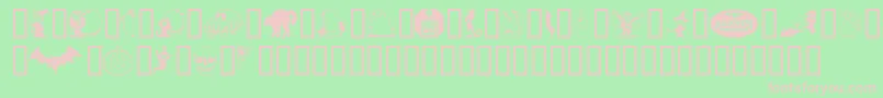 Kiddyhalloween Font – Pink Fonts on Green Background
