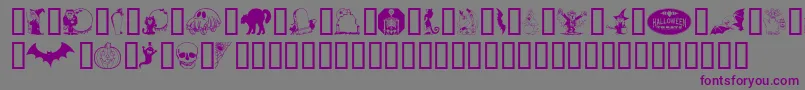 Kiddyhalloween Font – Purple Fonts on Gray Background