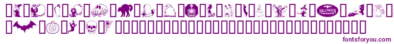 Kiddyhalloween Font – Purple Fonts on White Background