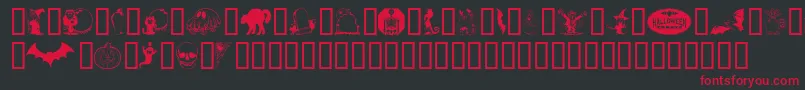 Kiddyhalloween Font – Red Fonts on Black Background