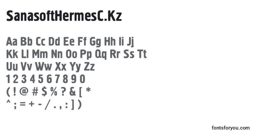 Fuente SanasoftHermesC.Kz - alfabeto, números, caracteres especiales