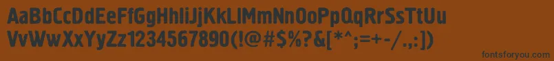 SanasoftHermesC.Kz Font – Black Fonts on Brown Background