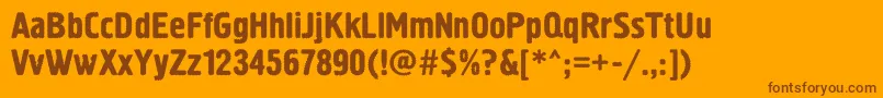 SanasoftHermesC.Kz Font – Brown Fonts on Orange Background