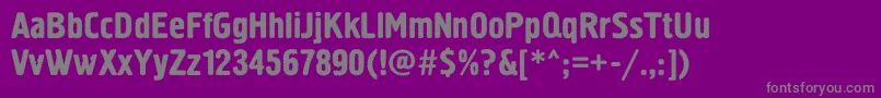フォントSanasoftHermesC.Kz – 紫の背景に灰色の文字