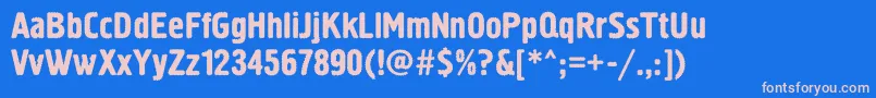 SanasoftHermesC.Kz Font – Pink Fonts on Blue Background
