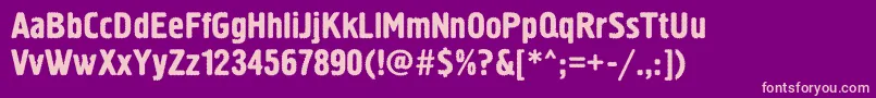 SanasoftHermesC.Kz Font – Pink Fonts on Purple Background