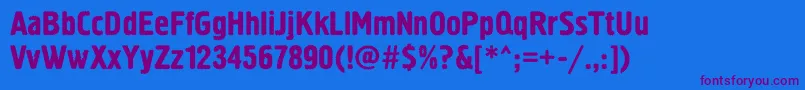 SanasoftHermesC.Kz Font – Purple Fonts on Blue Background