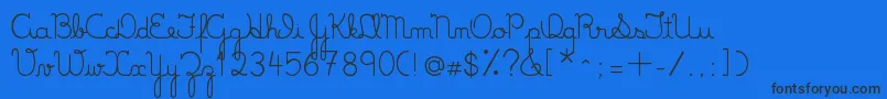 LumenFull-Schriftart – Schwarze Schriften auf blauem Hintergrund
