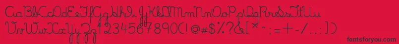 LumenFull Font – Black Fonts on Red Background