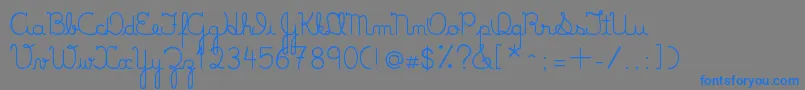 フォントLumenFull – 灰色の背景に青い文字