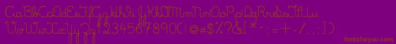 LumenFull-fontti – ruskeat fontit violetilla taustalla