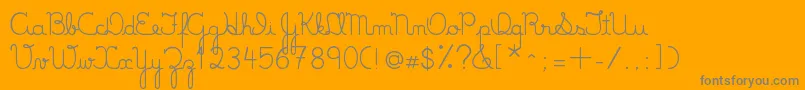 LumenFull-Schriftart – Graue Schriften auf orangefarbenem Hintergrund