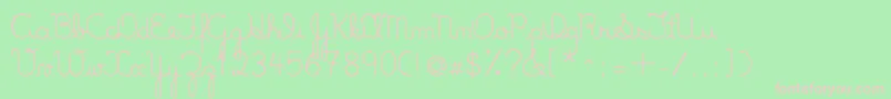 Police LumenFull – polices roses sur fond vert