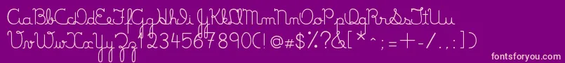 LumenFull-Schriftart – Rosa Schriften auf violettem Hintergrund