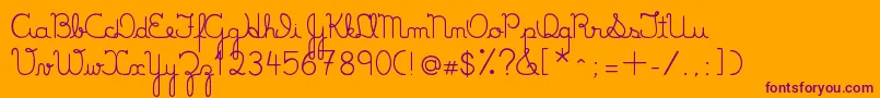 Weitere Informationen zur LumenFull-Schriftart LumenFull-Schriftart – Violette Schriften auf orangefarbenem Hintergrund
