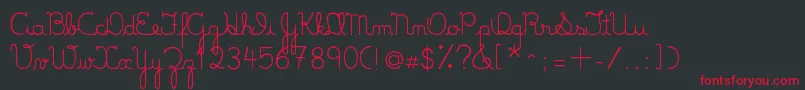 LumenFull Font – Red Fonts on Black Background