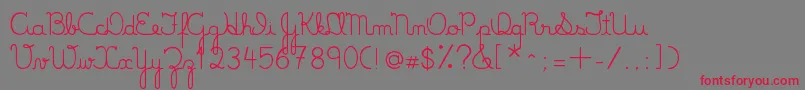 LumenFull-fontti – punaiset fontit harmaalla taustalla