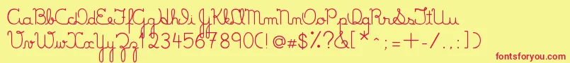 LumenFull Font – Red Fonts on Yellow Background
