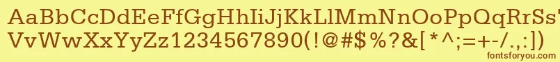 CentricSsi-fontti – ruskeat fontit keltaisella taustalla