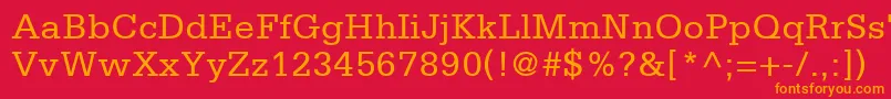 CentricSsi Font – Orange Fonts on Red Background
