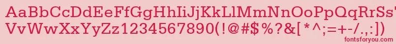 フォントCentricSsi – ピンクの背景に赤い文字