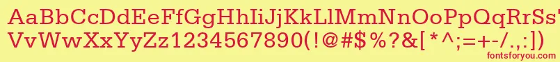 CentricSsi Font – Red Fonts on Yellow Background