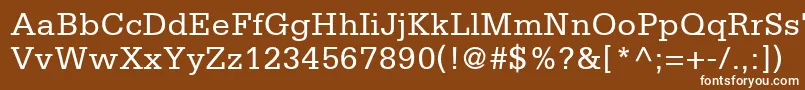 フォントCentricSsi – 茶色の背景に白い文字