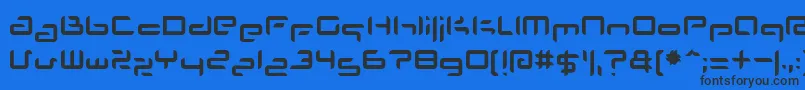 Plans Font – Black Fonts on Blue Background
