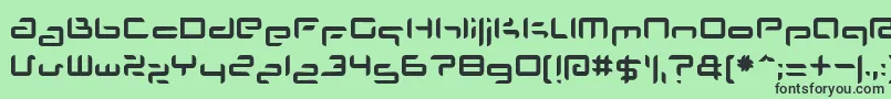 フォントPlans – 緑の背景に黒い文字