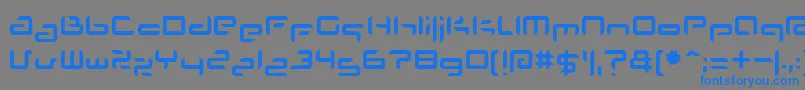 フォントPlans – 灰色の背景に青い文字