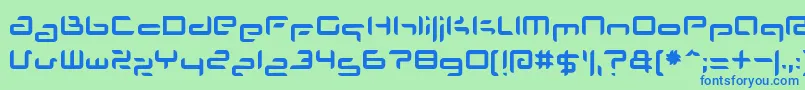 Plans Font – Blue Fonts on Green Background
