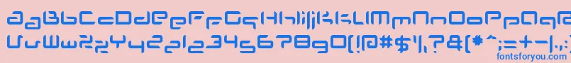 Plans Font – Blue Fonts on Pink Background