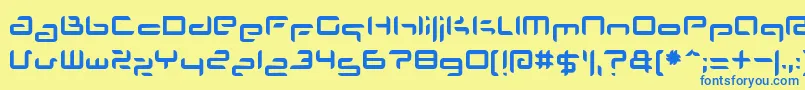 Plans Font – Blue Fonts on Yellow Background