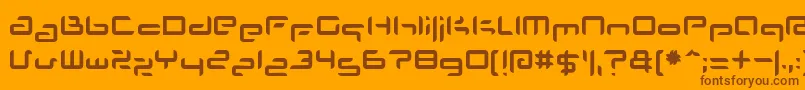 Plans Font – Brown Fonts on Orange Background