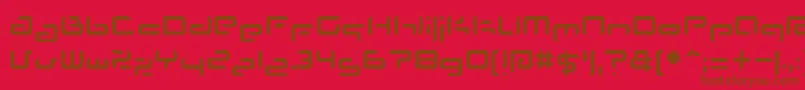 フォントPlans – 赤い背景に茶色の文字