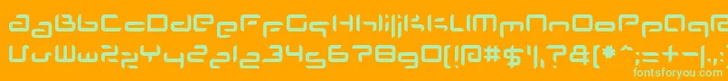 Plans Font – Green Fonts on Orange Background