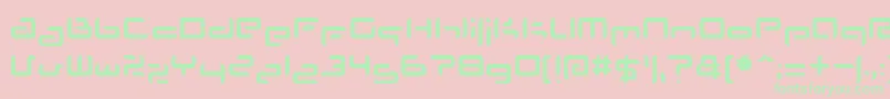 フォントPlans – ピンクの背景に緑の文字