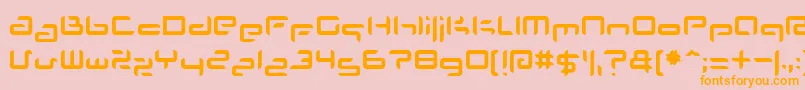 Plans Font – Orange Fonts on Pink Background