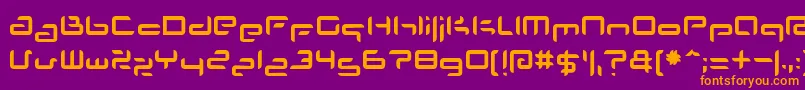 Plans Font – Orange Fonts on Purple Background