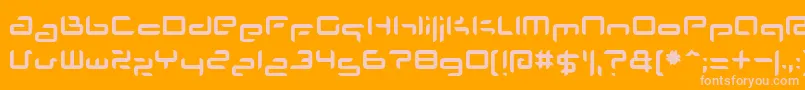 Plans Font – Pink Fonts on Orange Background