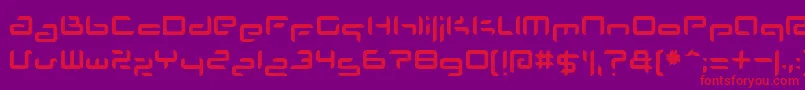 フォントPlans – 紫の背景に赤い文字