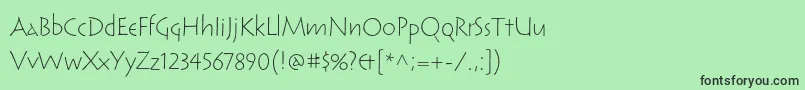 ReliqstdLightcalm Font – Black Fonts on Green Background