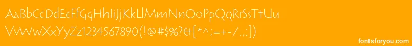 ReliqstdLightcalm Font – White Fonts on Orange Background