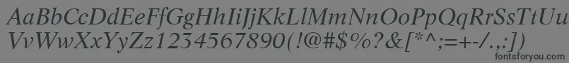 LifeLtItalic Font – Black Fonts on Gray Background