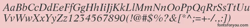 LifeLtItalic Font – Black Fonts on Pink Background