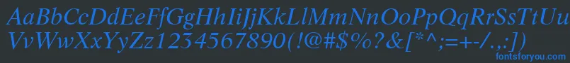 LifeLtItalic Font – Blue Fonts on Black Background